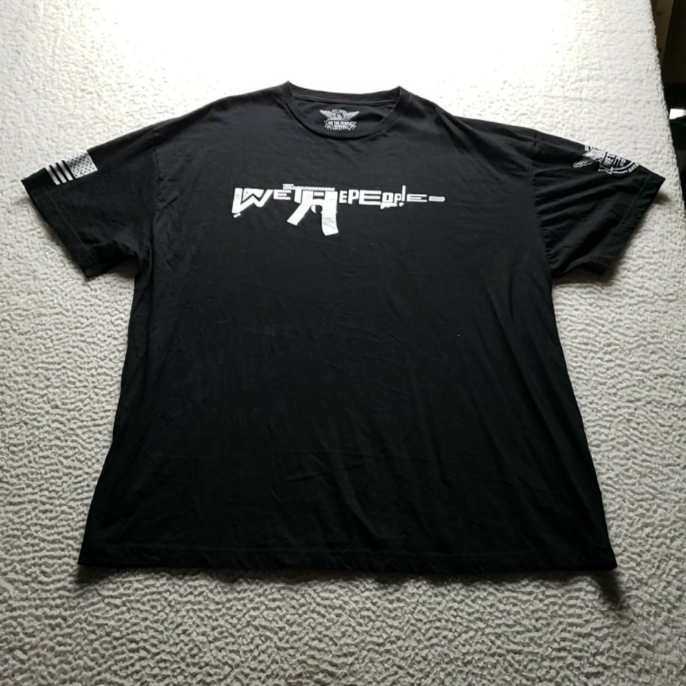 We The People Holsters Shirt Mens 3XL Black Rifle Flag Graphic Tee Tagless